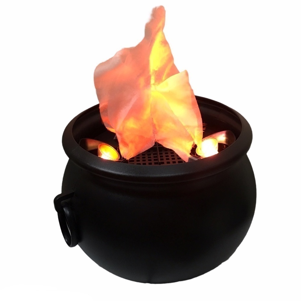 VINTAGE LITE F/X Halloween Cauldron Flame Lite Up Flicker Glow Decoration Spooky